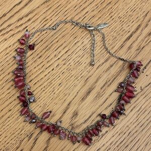 Elegant Red Beaded Necklace
